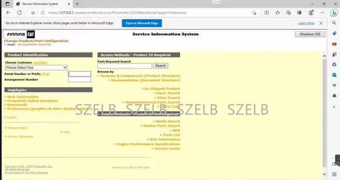2021 SIS+2025A Cat ET 2025A Électronicien électronique 2021 SIS pour Red Cat Système d'information de service EPC Logiciel de réparation