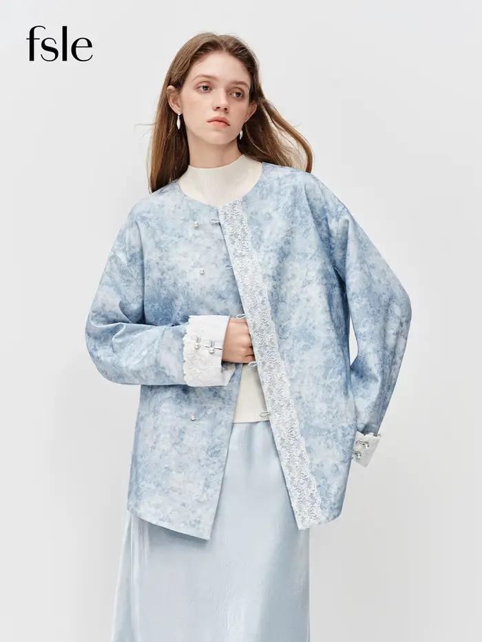 FSLE – veste en mélange de lin de Style chinois, nouvelle collection printemps 2026, nouvelle versio