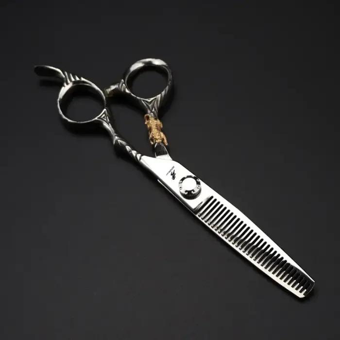 Nepurlson 6 pouces 440C acier inoxydable professionnel ciseaux à cheveux barbier coupe ciseaux ensem