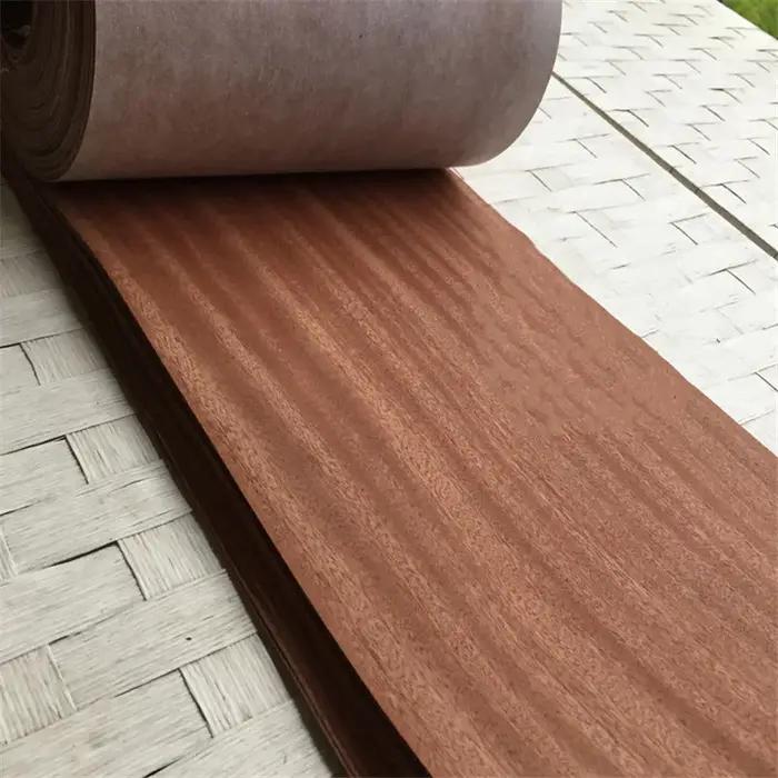 Sapele tranché de placage de bois véritable naturel 27 - 50cm 2.5M placages pour meubles Guita Instr