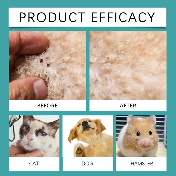 YEGBONG 50ML Spray anti-puces pour animaux de compagnie pour chiens chats utilisation quotidienne sûre répulsif nettoyant Anti formule approuvée vétérinaire externe