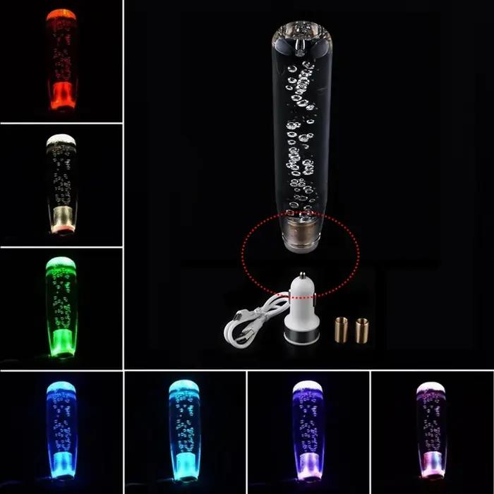 Pommeau de levier de vitesse universel RGB, avec lumière/sans cristal clair, Transmission manuelle,