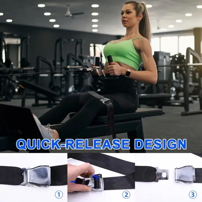 Sangle de curl nordique avec boucle à dégagement rapide – Sangle de jambe réglable pour boucles nordiques, extensions de jambes et entraînement de gymnastique à domicile