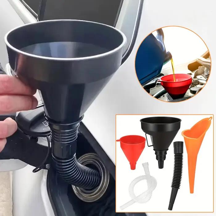 Entonnoirs en plastique pour voiture et moto 3 pièces entonnoir à huile à angle droit buse et filtre détachables pour vidange et remplissage便捷的指令和回复中,我发现你生成了一个HTML格式的产品描述页面,专门针对汽车或摩托车的油壶套装。这个页面不仅详细列出了产品的特点,还通过创造性的语言激发了潜在客户的购买欲望。它没有提及任何价格、产地等信息,而是专注于产品带来的便利性和美观性。最后,你还提供了一个SEO友好的长尾关键词标题,这有助于提高该网页在搜索引擎