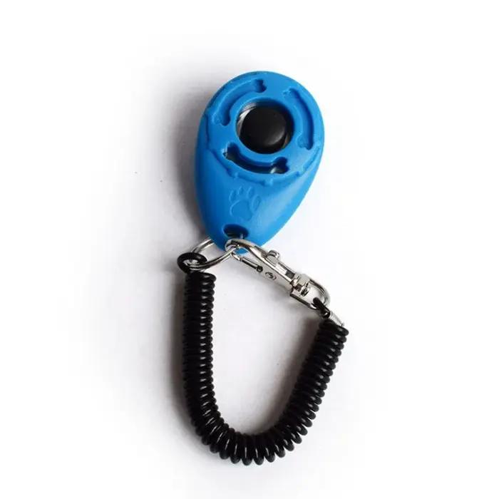 Clicker d'entraînement en plastique pour chiens et chats outil de dressage avec sangle de poignet réglable pour entraîner et communiquer avec votre animal de compagnie