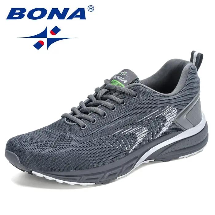 BONA-Baskets confortables à lacets pour hommes, chaussures de course, de marche et d'athlétisme, sty