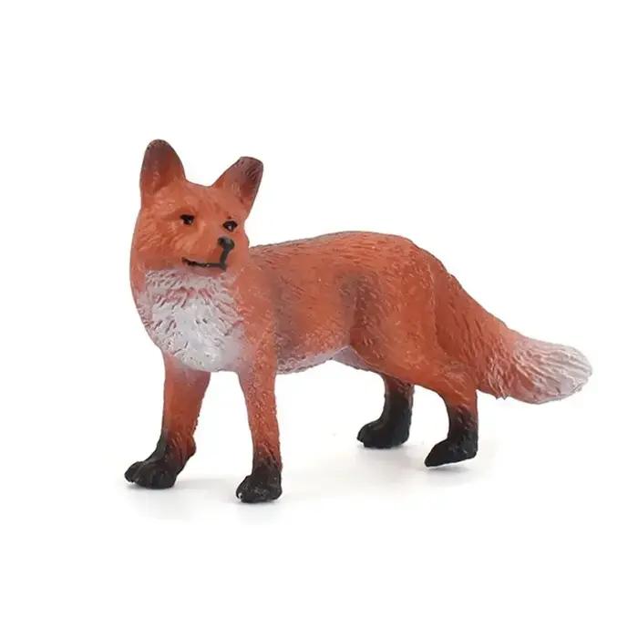 Figurines d'animaux de Simulation, famille de cerfs, renard, lapin, écureuil, créatures de la forêt, jouet Miniature, décoration de maison