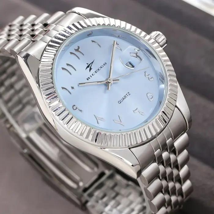 Montre homme luxe haut de gamme avec date - montre acier inoxydable casual business sport cadeau