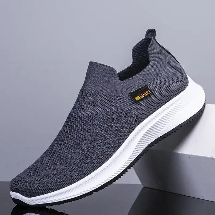 Hommes chaussures de marche tricot maille respirant baskets légères
