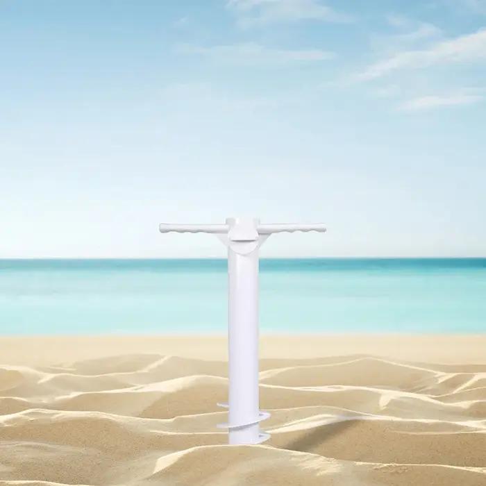Support de parapluie de plage rotatif avec inserts de crochet, équipement de prise de parapluie en s