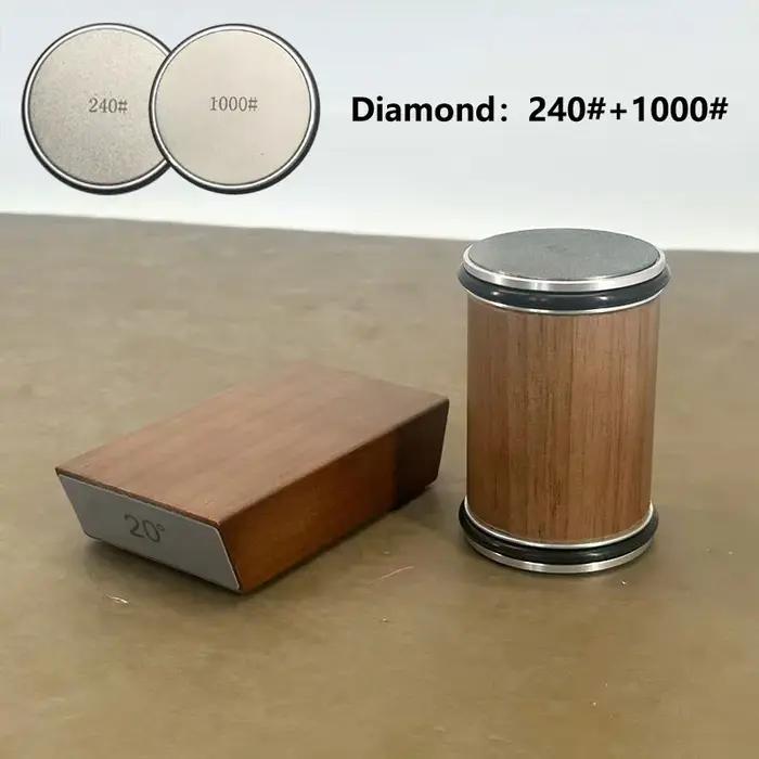 Affûteur de couteaux roulant porte-couteau magnétique kit pierre à aiguiser diamant rouleau angle 15 20 degrés accessoire cuisine tranchant professionnel amateurs