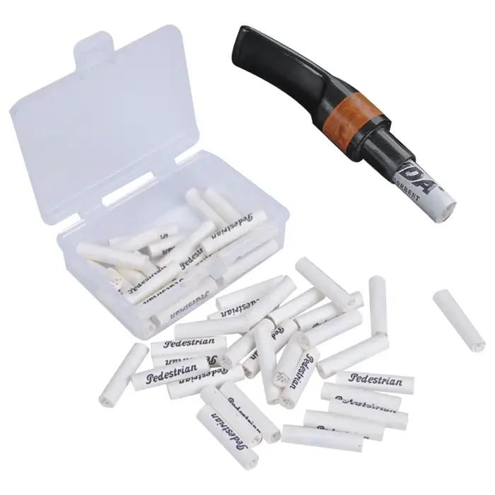 50 pièces de filtres à charbon actif de 9 mm pour pipe à tabac, cartouches de nettoyage pour embout de pipe, accessoires pour fumeurs