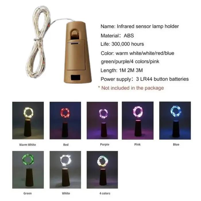 10 pièces LED bouteille de vin lumières avec liège lumières fée Mini chaîne lumières pour bouteilles