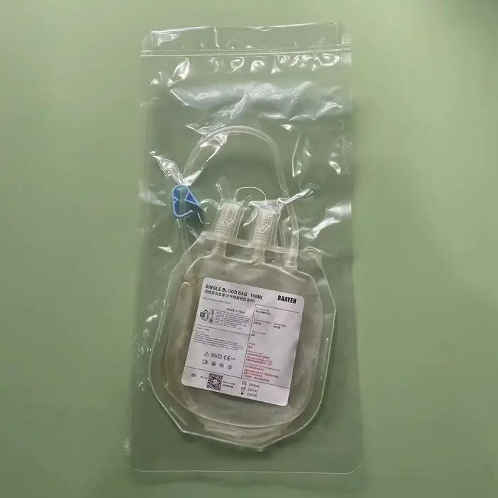 Sac de collecte de sang en plastique pour animaux de compagnie 200ml 400ml transfusion anticoagulant veterinaire eleveur chien chat cheval bovin