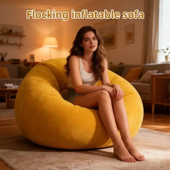 Chaises gonflables en forme de pouf, portables, 9 couleurs, canapé paresseux pour salon, Camping en