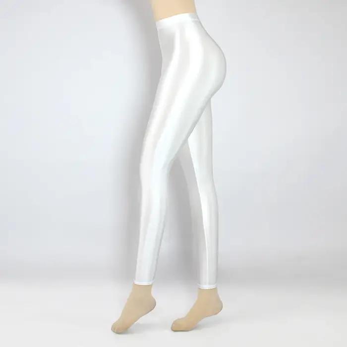Pantalon satiné brillant XClocKNYoung, taille haute, sport, fitness, yoga, leggings brillants, leggi