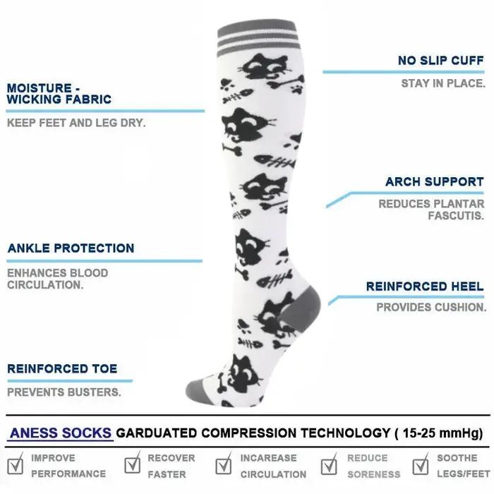 Chaussettes de compression médicale pour chasseurs - 20-30 mmHg contre œdème et varices pendant l'activité