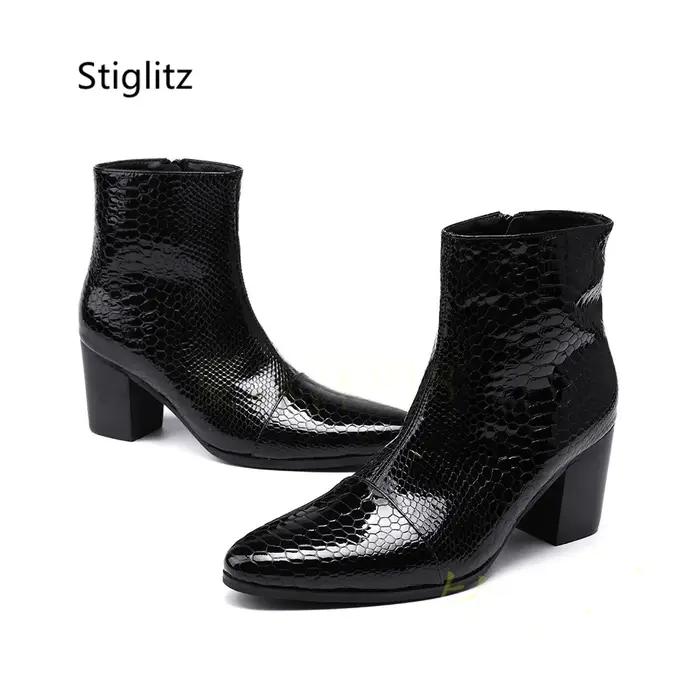 Bottines en cuir véritable pour hommes