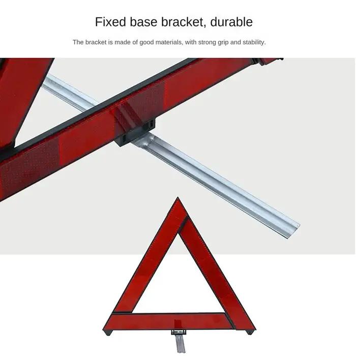 Triangles de signalisation pliables pratiques, accessoire de sécurité routière, panneau d'avertissement réfléchissant rouge en ABS, alerte de danger pour voitures et motos