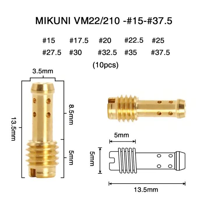 ZSDTRP 10 pièces carburateur de moto Jet pilote de ralenti pour carburateur MIKUNI VM/TM/TMX VM22/21