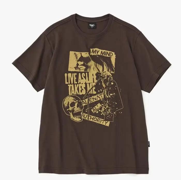 T-shirt marron de Ordinary Heroes JOOYION x WMC LIVE LIKE