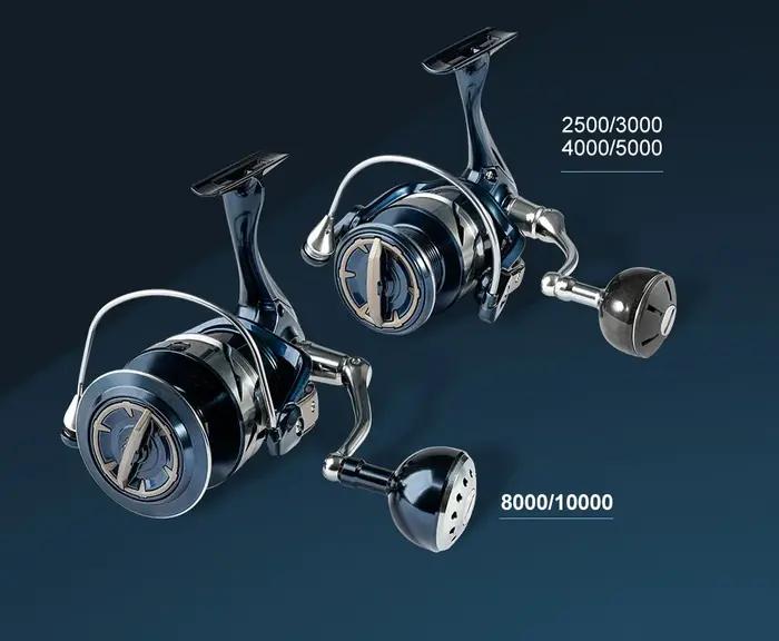 Moulinet de pêche Noeby Spinning en aluminium pour eau salée et fraîche, traînée maximale de 25kg, conçu pour la pêche en bateau, en roche, à la plage, dans les lacs et rivières