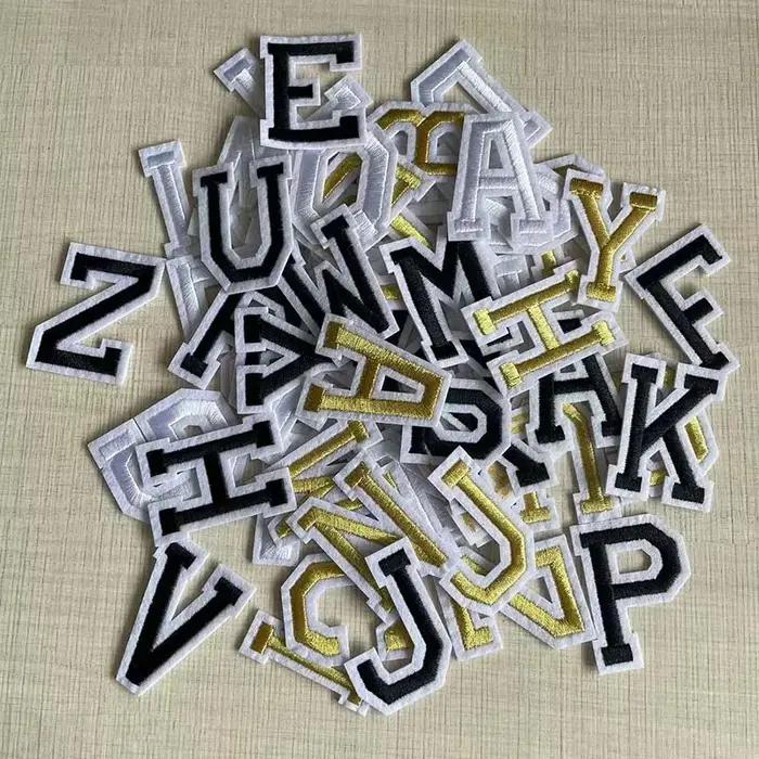 Patch Thermocollant avec Lettres de l'Alphabet Blanc