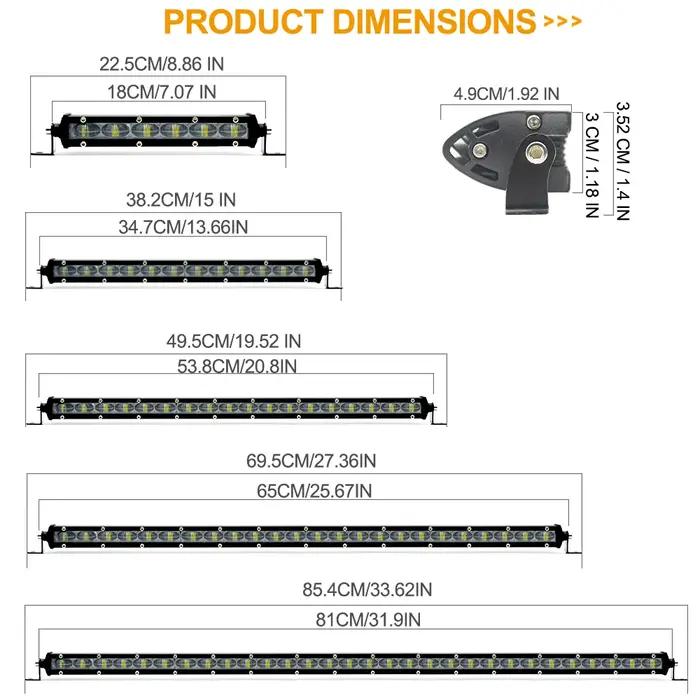 Tripcraft – barre lumineuse LED 6D Super brillante, 7 pouces, 30W, projecteur de lumière de travail,