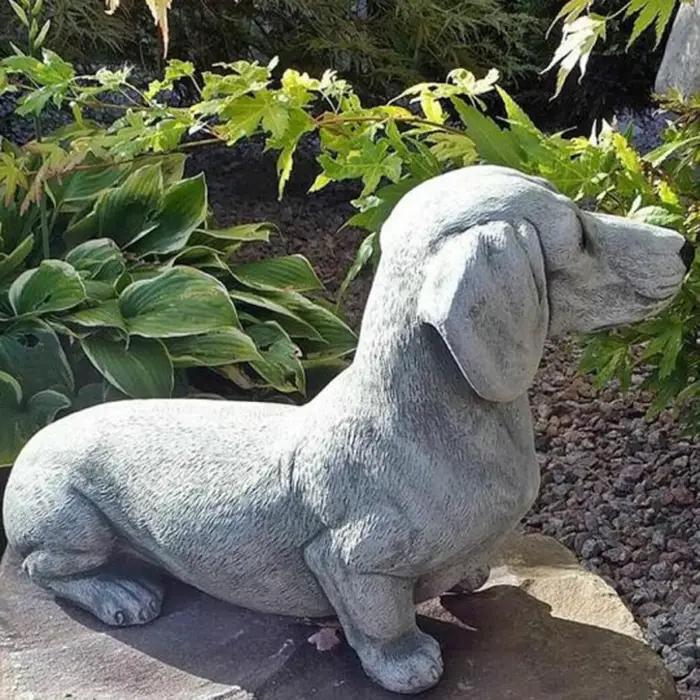 Statue de Teckel pour Décoration de Jardin