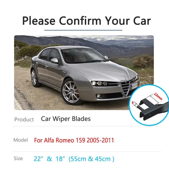 3x pour Alfa Romeo 159 2005 ~ 2011 ensemble de lames d'essuie-glace avant et arrière Kit de brosses