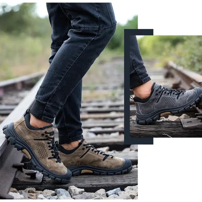 Chaussures de sécurité pour hommes bout en acier semelles kevlar anti-perforation décontractées pour travail et occasions spéciales