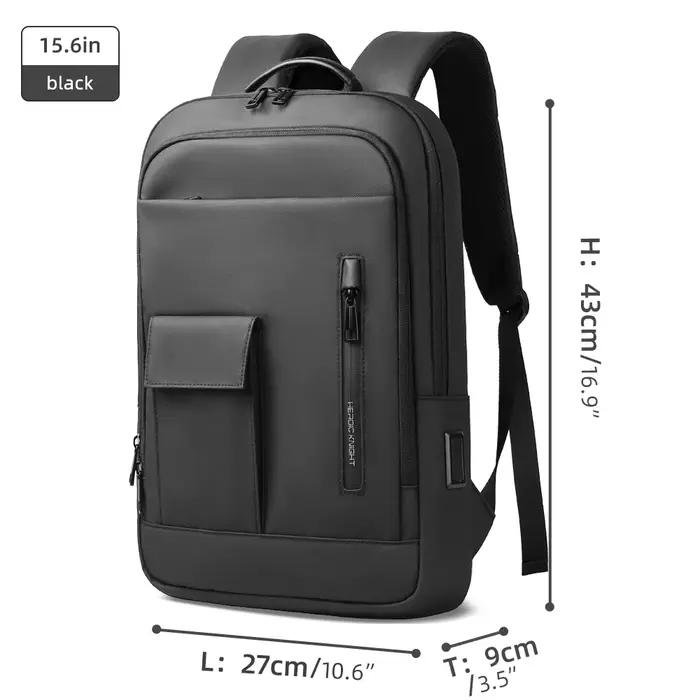 Sac à dos étanche pour homme sac de travail multifonction avec poches internes USB port adapté aux voyages de bureau et de loisirs