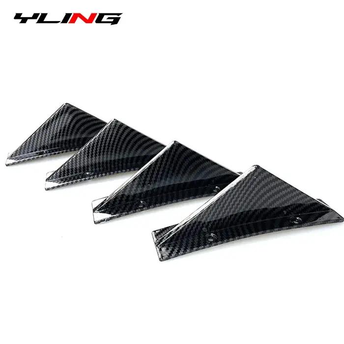 Aileron de requin de voiture universel triangulaire, diffuseur de pare-chocs arrière, protecteur de