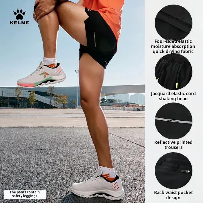 Kelme-Shorts de course tissés pour hommes