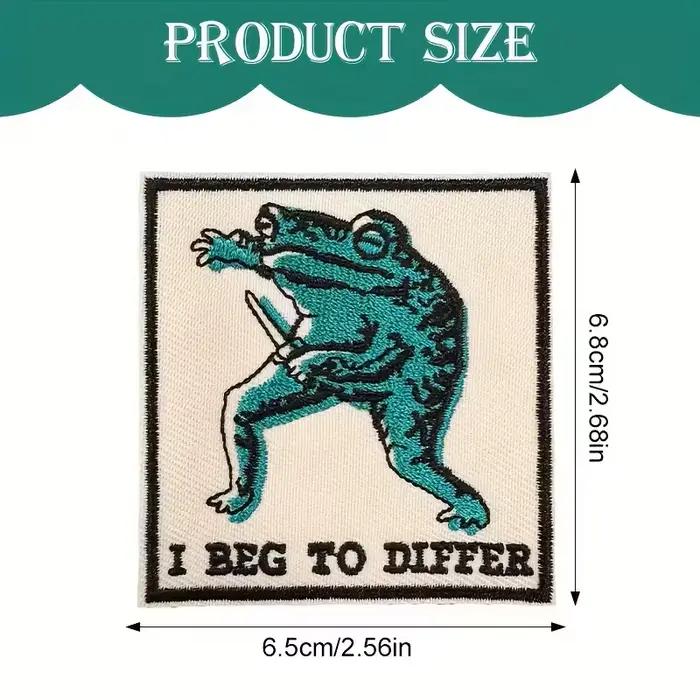 Patch brodé I Beg To Different, 1 pièce, Badge d'avertissement humoristique, cadeau pour vêtements,