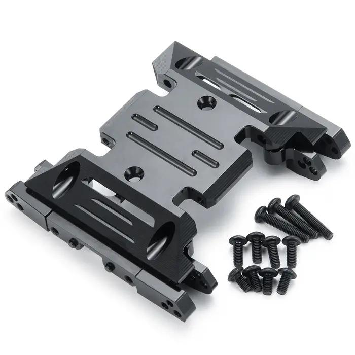 YEAHRUN – plaque de protection centrale de châssis métallique et Base d'installation de barre de traction à Code fixe pour 1/10 Axial SCX10 III AXI03007 AXI03006