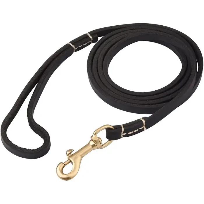 Laisse de dressage de chien en cuir véritable souple pour petites étudiés