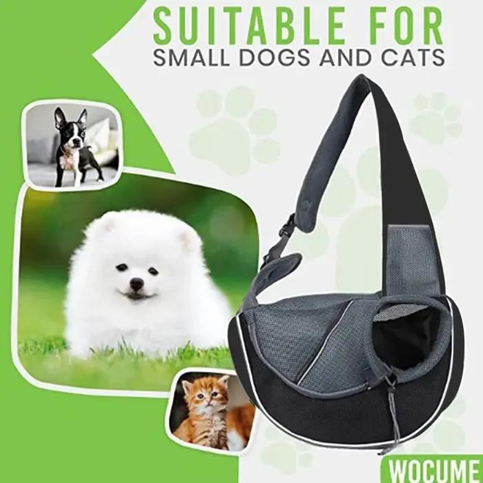 Sac de transport pour animaux de compagnie, sac à dos réglable à bandoulière pour petits chiens et chats, sac de transport mains libres pour les voyages, fournitures pour animaux de compagnie en plein
