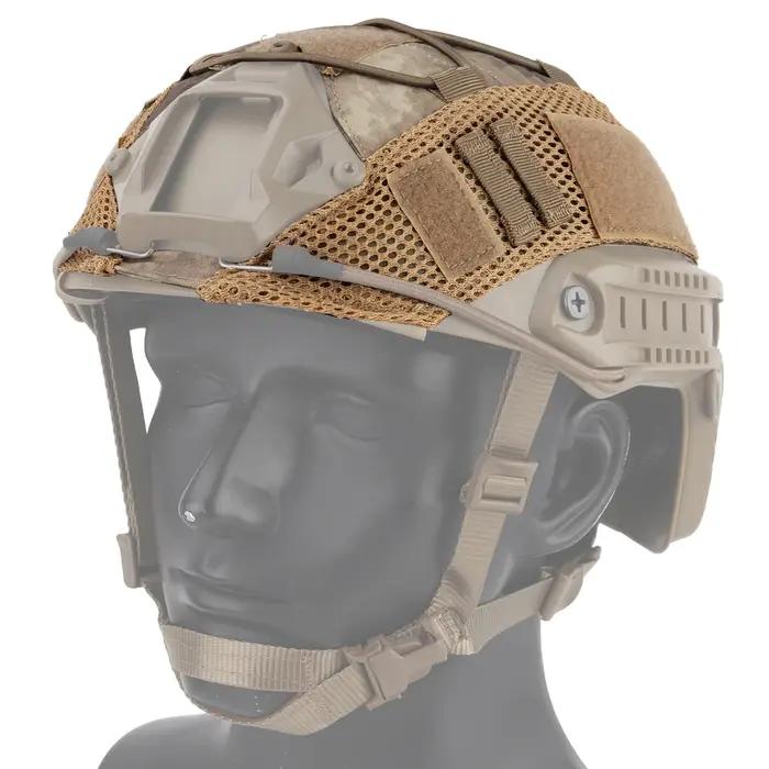 Housse de casque camouflage mesh pour chasse et paintball - Compatible Ops-Core Fast Helmet et modèles similaires