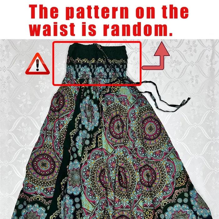 Pantalon bohème femmes pantalons Mujer Hippie taille haute rayonne Harem Baggy Boho Yoga vêtements d