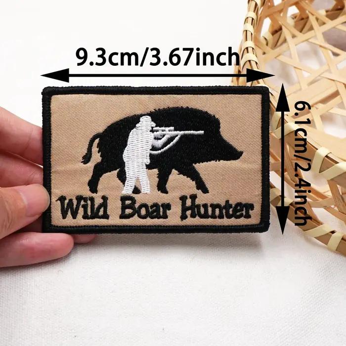 Patch brodé chasseur de sangliers