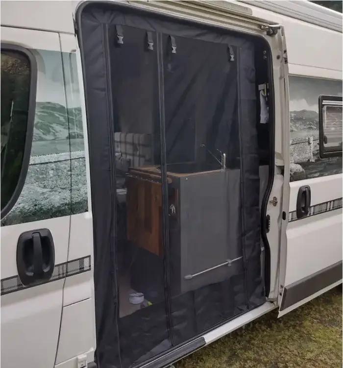 Ecran anti-moustiques pour Fiat Ducato Peugeot Boxer Citroën Relais fourgon fibre synthétique haute qualité installation facile protection contre les insectes voyage confortable