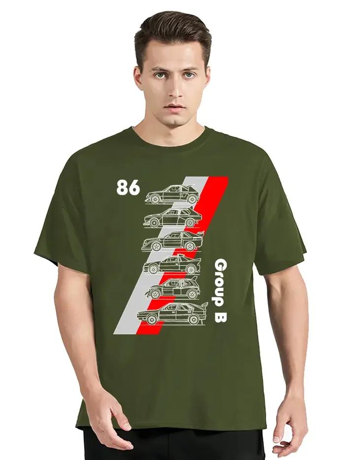 T-shirt décontracté en coton pour hommes, 86 groupe B ATIONS End Rally Cars, vêtements amusants, t-s