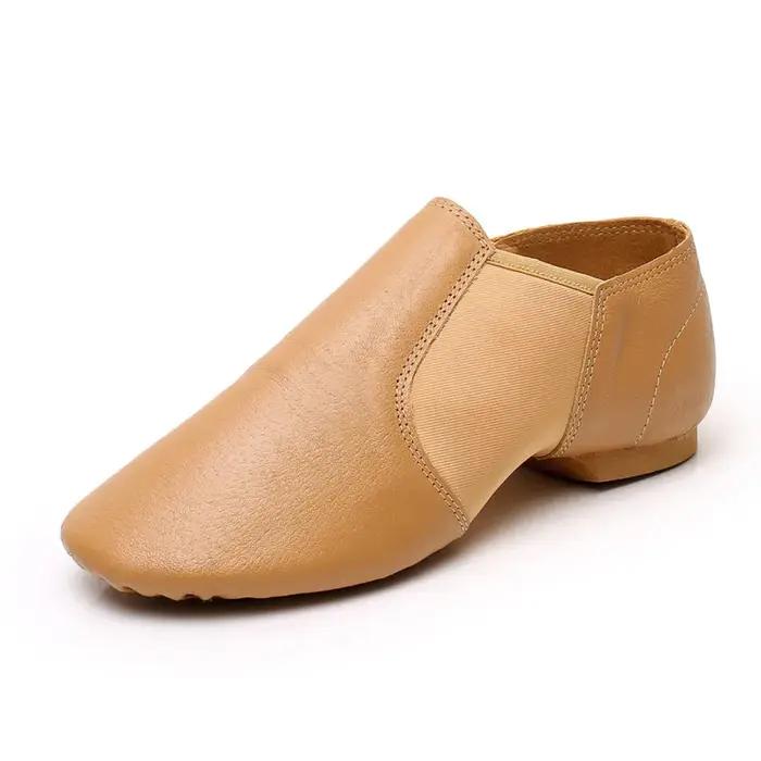 Chaussures de danse Jazz en cuir véritable pour enfants