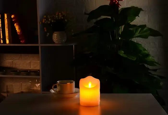 Lampe à bougie électrique sans flamme, Rechargeable par USB, cire de paraffine dégoulinée, mèche mob