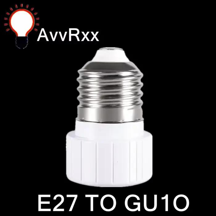 AvvRxx 1pc E27 à GU10 convertisseur lumière LED ampoule adaptateur vis douille en céramique matériel