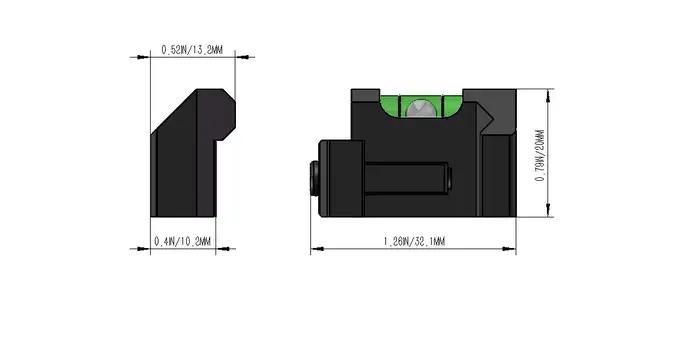Niveau à bulle pour lunette de visée grand format - Kit nivellement lunette anti-cant Picatinny bas profil