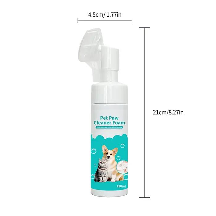 Mousse de nettoyage des pieds pour animaux de compagnie