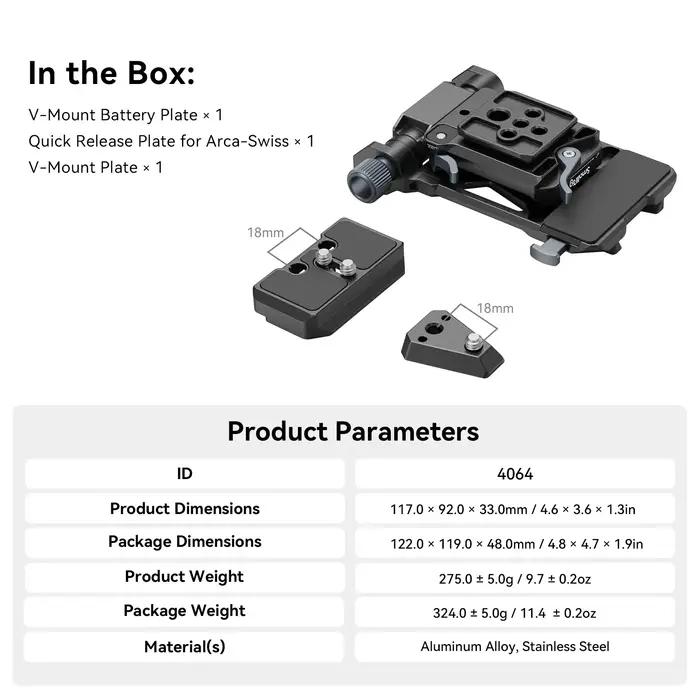 SmallRig-plaque de batterie V-Mount