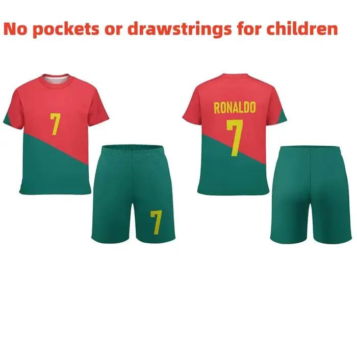Ensemble de sport été 2026 AI pour jeunes et enfants, veste de football à séchage rapide et short à